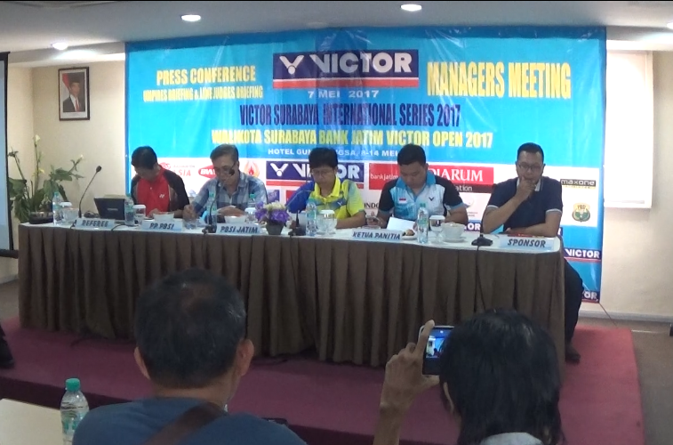 1.261 Peserta Ikuti Kejuaraan Walikota Surabaya Victor Open dan International Series 2017