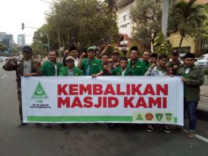 Aksi Protes GP Ansor Surabaya, Kamis (26/10).