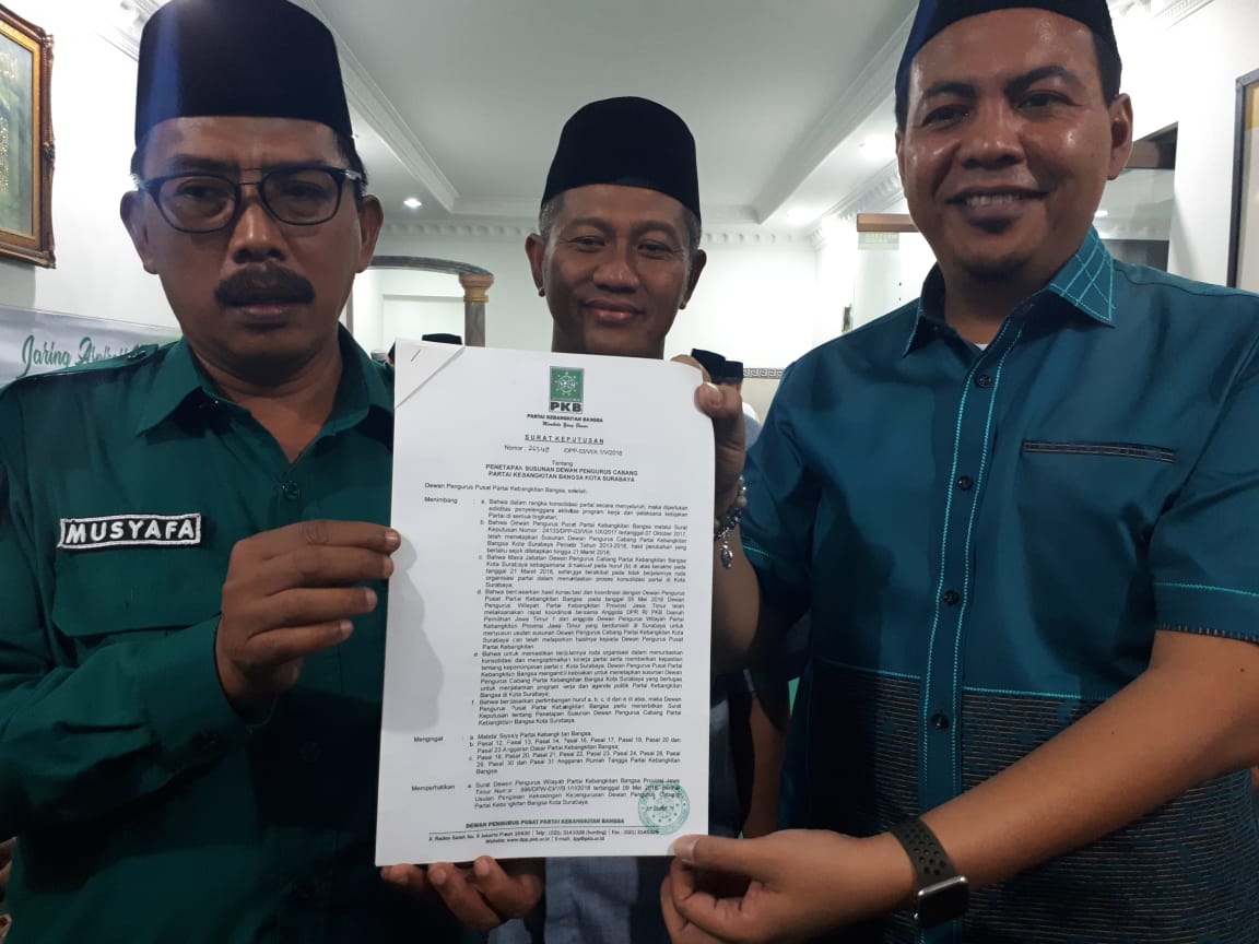 ‘Kantongi’ SK DPP, Musyafak Ambil Alih PKB Surabaya