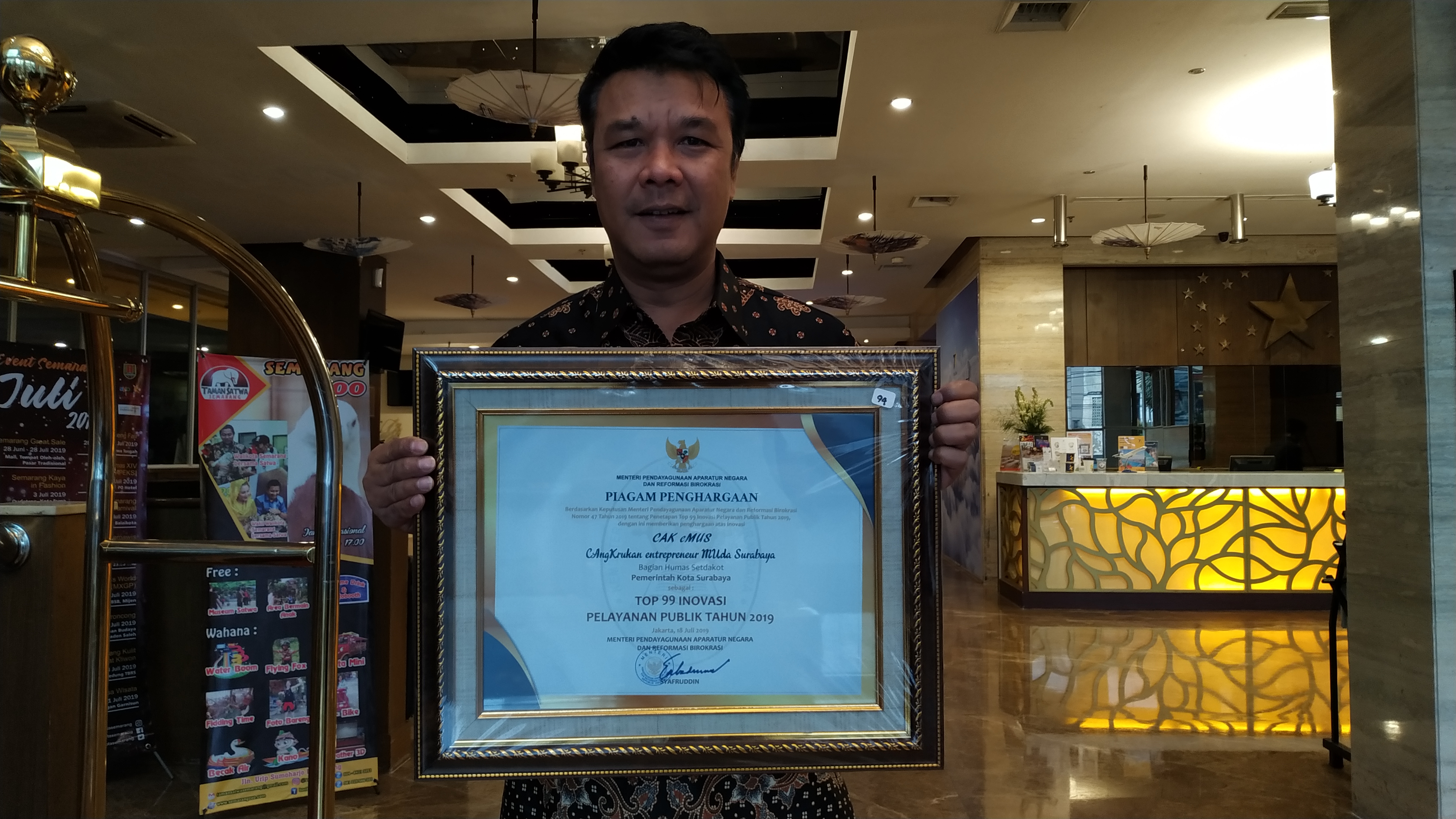 Pemkot Surabaya Raih Penghargaan Top 99 Sinovik