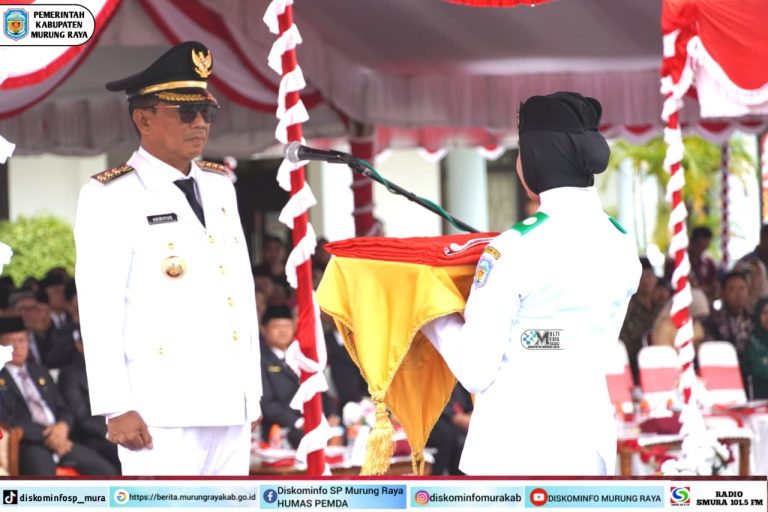 Heriyus Pimpin Upacara HUT Ke – 80 RI Tingkat Kabupaten Murung Raya