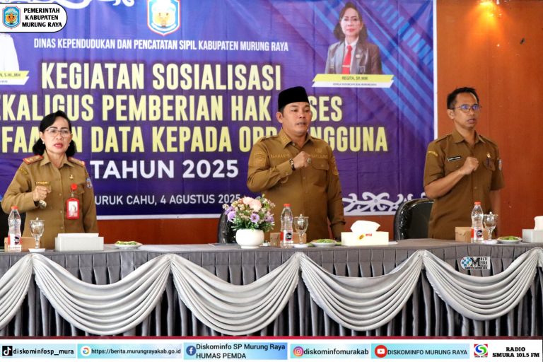 Wabup Mura Buka Sosialisasi Hak Akses Pemanfaatan Data Kependudukan