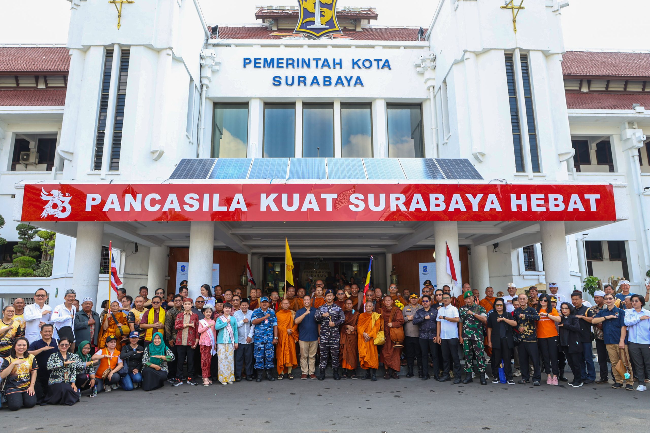 Diplomasi Spiritual ASEAN, Surabaya Sambut Hangat Bhikkhu Walk for Peace 2026