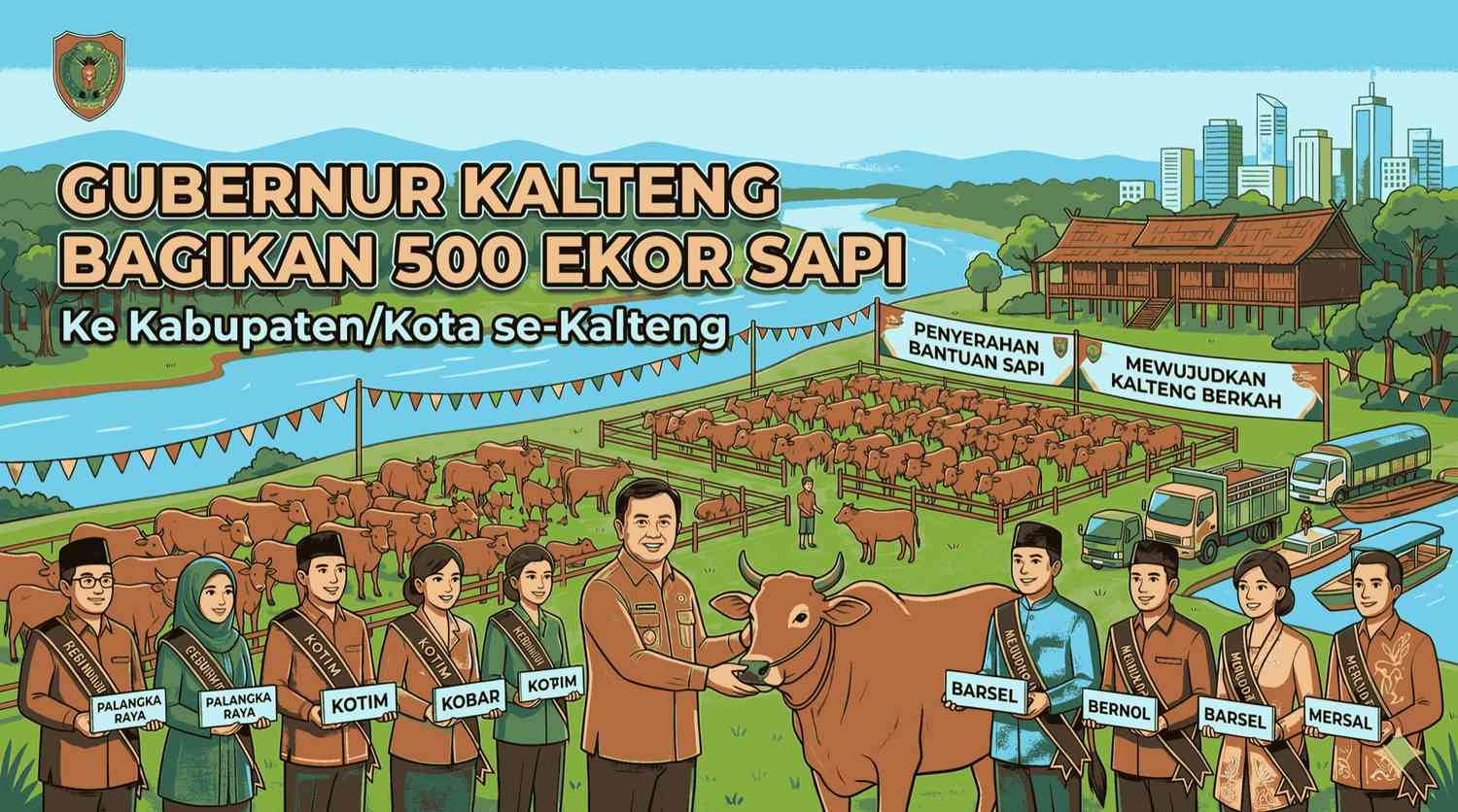 Jelang Idul Adha, Gubernur Agustiar Sabran Salurkan 500 Ekor Sapi Kurban untuk Masyarakat se-Kalteng