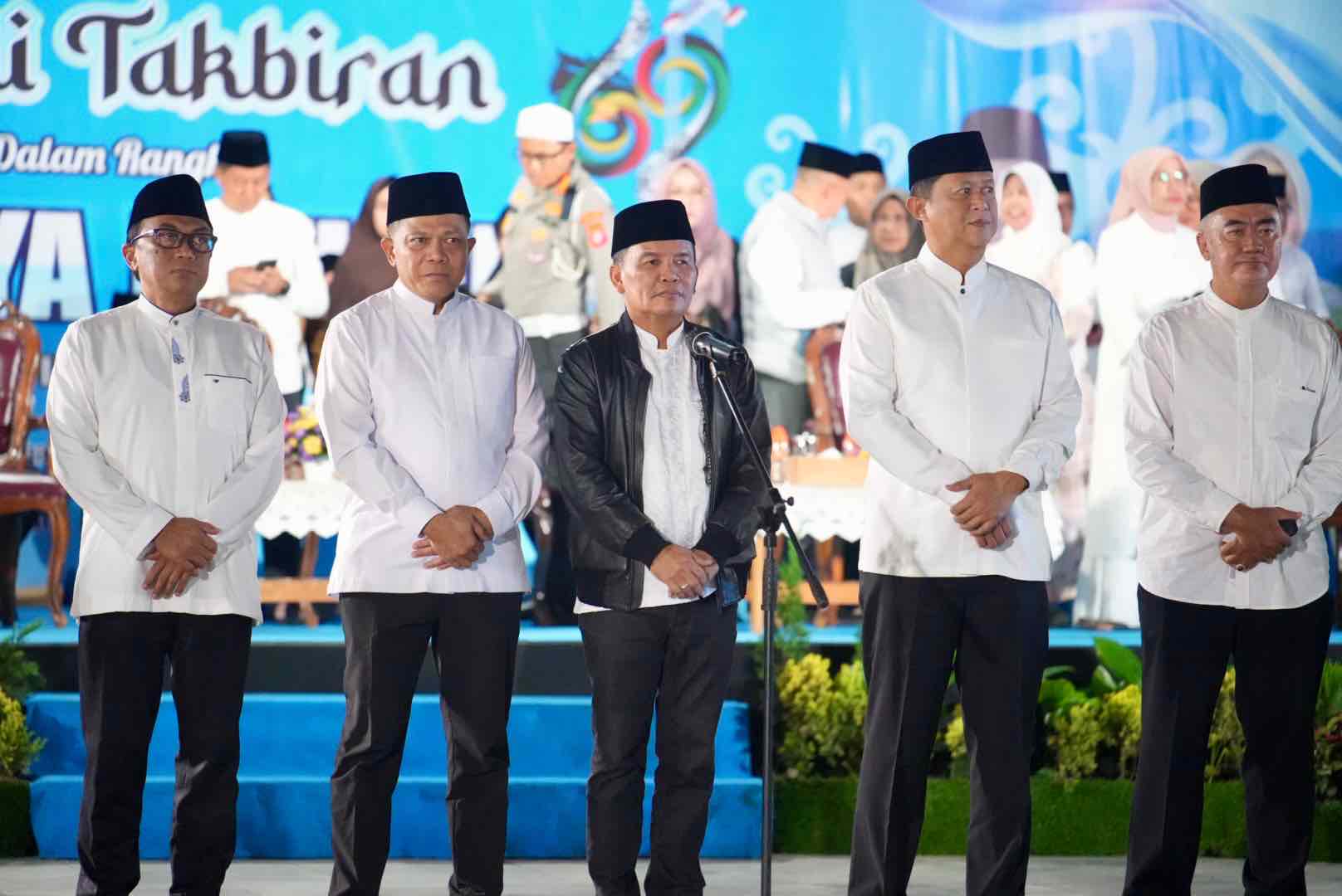 Semarak Gema Takbir di Bundaran Besar, Gubernur Agustiar Sabran Lepas Pawai Takbiran Iduladha 1447 H