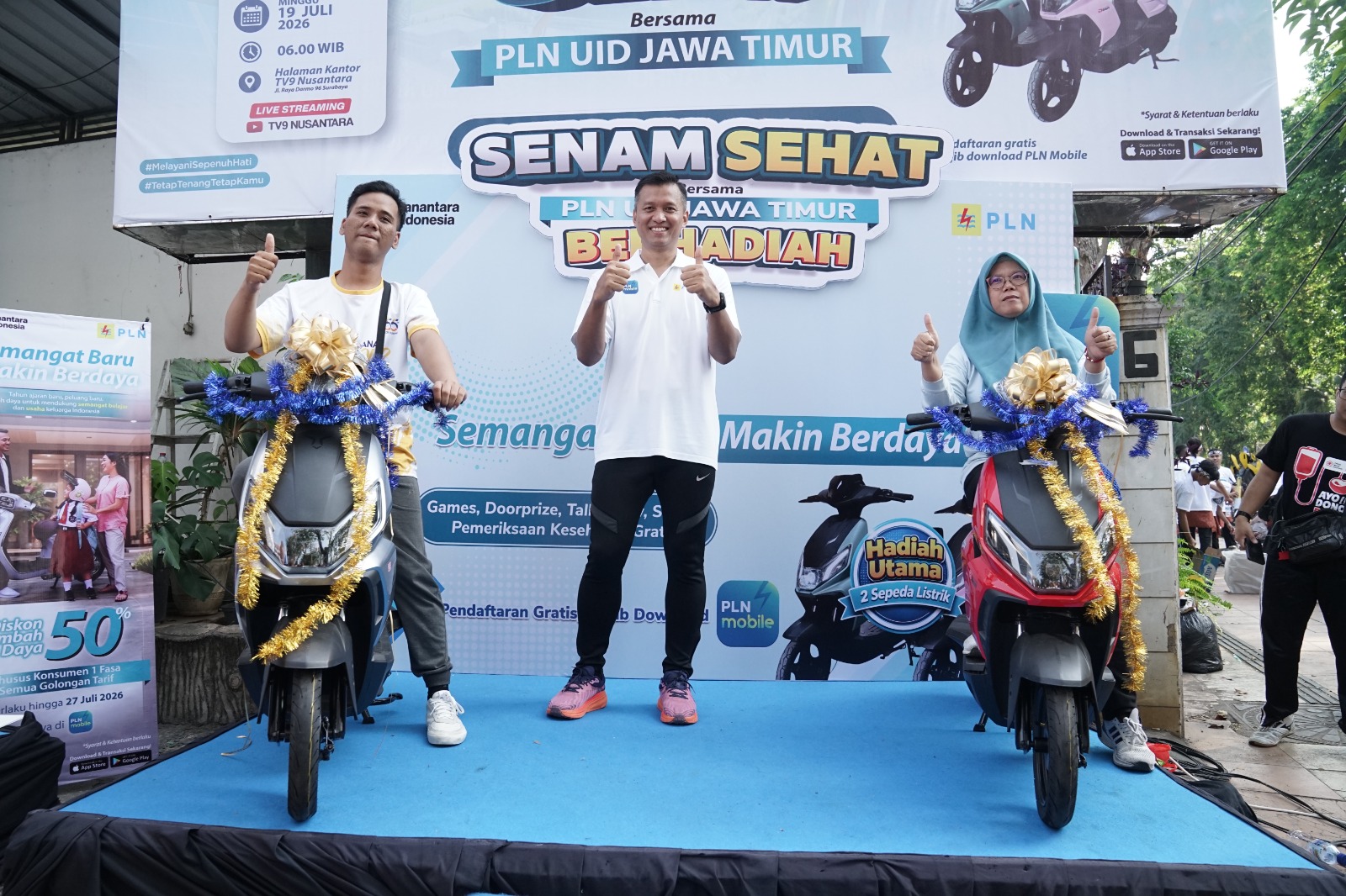 Semarakkan Kemerdekaan RI, PLN UID Jatim Gelar Senam Sehat Bersama di Darmo Free Day